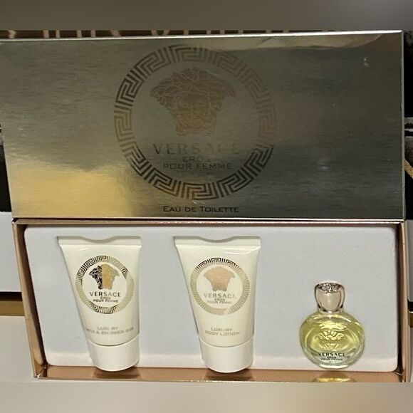 Versace Eros Pour Femme Gift Set – Luxury Eau de Toilette, Lotion & Shower Gel - Picture 7 of 7